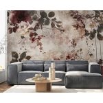 Vintage hangulatú virágmintás fotótapéta 368x254cm