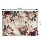 Vintage hangulatú virágmintás fotótapéta 104x70,5cm