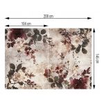 Vintage hangulatú virágmintás fotótapéta 208x146cm