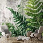 Óriás páfránylevél mintás fotótapéta 368x254cm