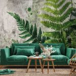 Óriás páfránylevél mintás fotótapéta 312x219cm