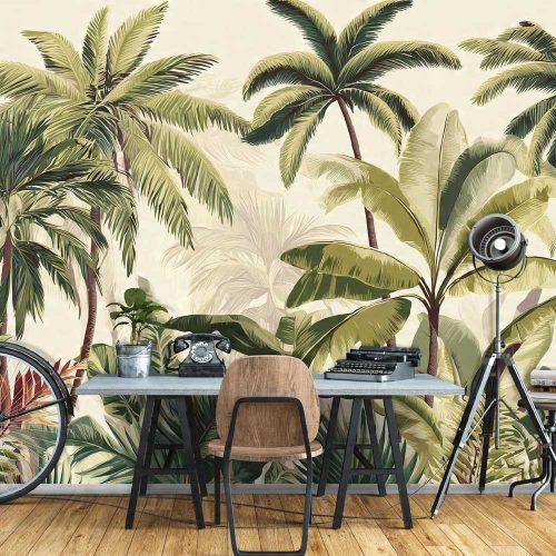 Zöld dzsungel mintás fotótapéta 300x210cm