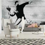 Banksy Hooligan with Flowers fotótapéta 152,5x104cm