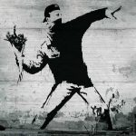 Banksy Hooligan with Flowers fotótapéta  416x254cm
