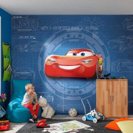   Cars 3 Blueprint - Disney Pixar verdák fotótapéta 368×254cm