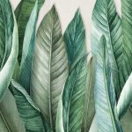 Óriás zöld banánlevél mintás vinyl fotótapéta