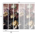 Festett romantikus virágmintás vinyl fotótapéta