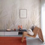 Bézs levélmintás vinyl fotótapéta