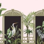 Modern trópusi állatmintás fotótapéta 254x184cm