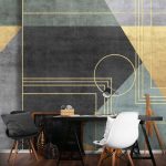 Modern geometrikus mintás fotótapéta 416x290cm