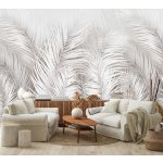 Fehér pálmalevelek fotótapéta 368x280cm