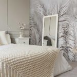 Fehér pálmalevelek fotótapéta 368x254cm