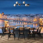 Széchenyi Lánchíd Budapest mintás fotótapéta 208x146cm