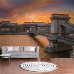 Naplemente a lánchídnál fotótapéta 368x280cm