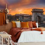 Naplemente a lánchídnál fotótapéta 368x280cm