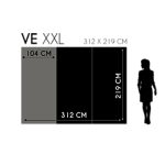 Szürke alapon fehér virágmintás fotótapéta 312x219cm