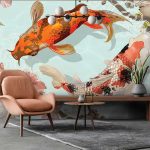Koi ponty mintás fotótapéta 368x254cm