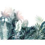Trópusi levél és pálmafa mintás fotótapéta 208x146cm