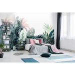 Trópusi levél és pálmafa mintás fotótapéta 416x290cm