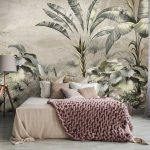 Trópusi banánlevél mintás fotótapéta 368x280cm