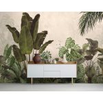 Zöld trópusi levél mintás fotótapéta 254x184cm