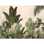 Zöld trópusi levél mintás fotótapéta 208x146cm
