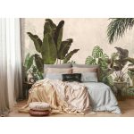 Zöld trópusi levél mintás fotótapéta 416x290cm