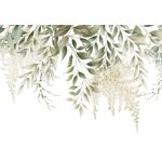 Halványzöld függő levélmintás fotótapéta 254x184cm