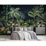 Zöld trópusi dzsungel mintás fotótapéta 460x300cm