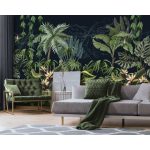 Zöld trópusi dzsungel mintás fotótapéta 208x146cm