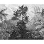 Monokróm dzsungel mintás fotótapéta 368x280cm