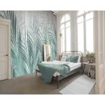 Pálmalevél és betonfal mintás fotótapéta 368x280cm