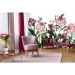 Romantikus színes virágmintás fotótapéta 520x318cm