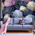 Színes hortenzia mintás vlies fotótapéta 416x290cm