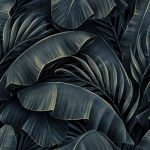 Óriás pálma és banánlevél mintás fotótapéta 368x254cm