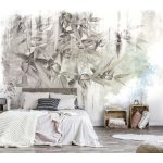 Vintage bambuszlevél mintás fotótapéta 368x254cm