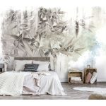 Vintage bambuszlevél mintás fotótapéta 520x318cm