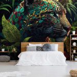Absztrakt leopárd mintás fotótapéta 208x146cm