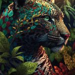 Absztrakt leopárd mintás fotótapéta 208x146cm