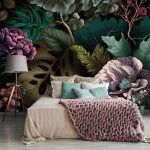 Modern botanikus kert mintás fotótapéta 368x280cm