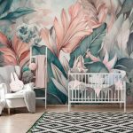 Színes botanikus kert mintás fotótapéta 368x280cm