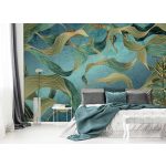 Hullámzó levélmintás fotótapéta 368x254cm