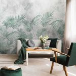 Trópusi zöld levélmintás fotótapéta 520x318cm