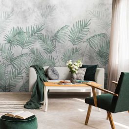 Trópusi zöld levélmintás fotótapéta 520x318cm