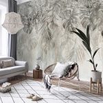 Függő monstera levélmintás fotótapéta 416x254cm