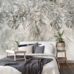 Függő monstera levélmintás fotótapéta 416x290cm