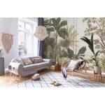 Kazettás fal trópusi erdőmintával fotótapéta 208x146cm