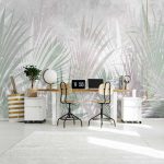 Pasztell levelek fotótapéta 104x70,5cm