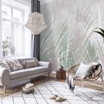 Pasztell levelek fotótapéta 104x70,5cm