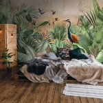 Trópusi madarak a vízparton 416x254cm